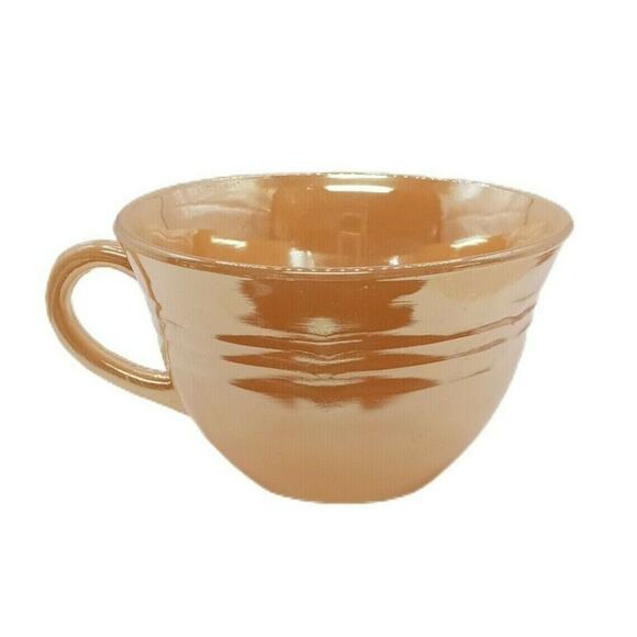 ✨ Fire King Peach Luster Mug ☕ Vintage MCM Oven Ware Cup - Picture 2 of 12